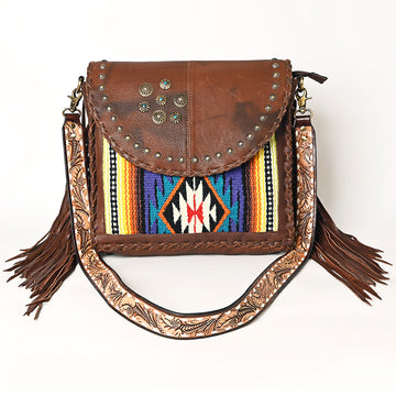 American Darling Crossbody Saddle Blanket Hand Tooled Genuine Leather Women Bag Western Handbag Purse |